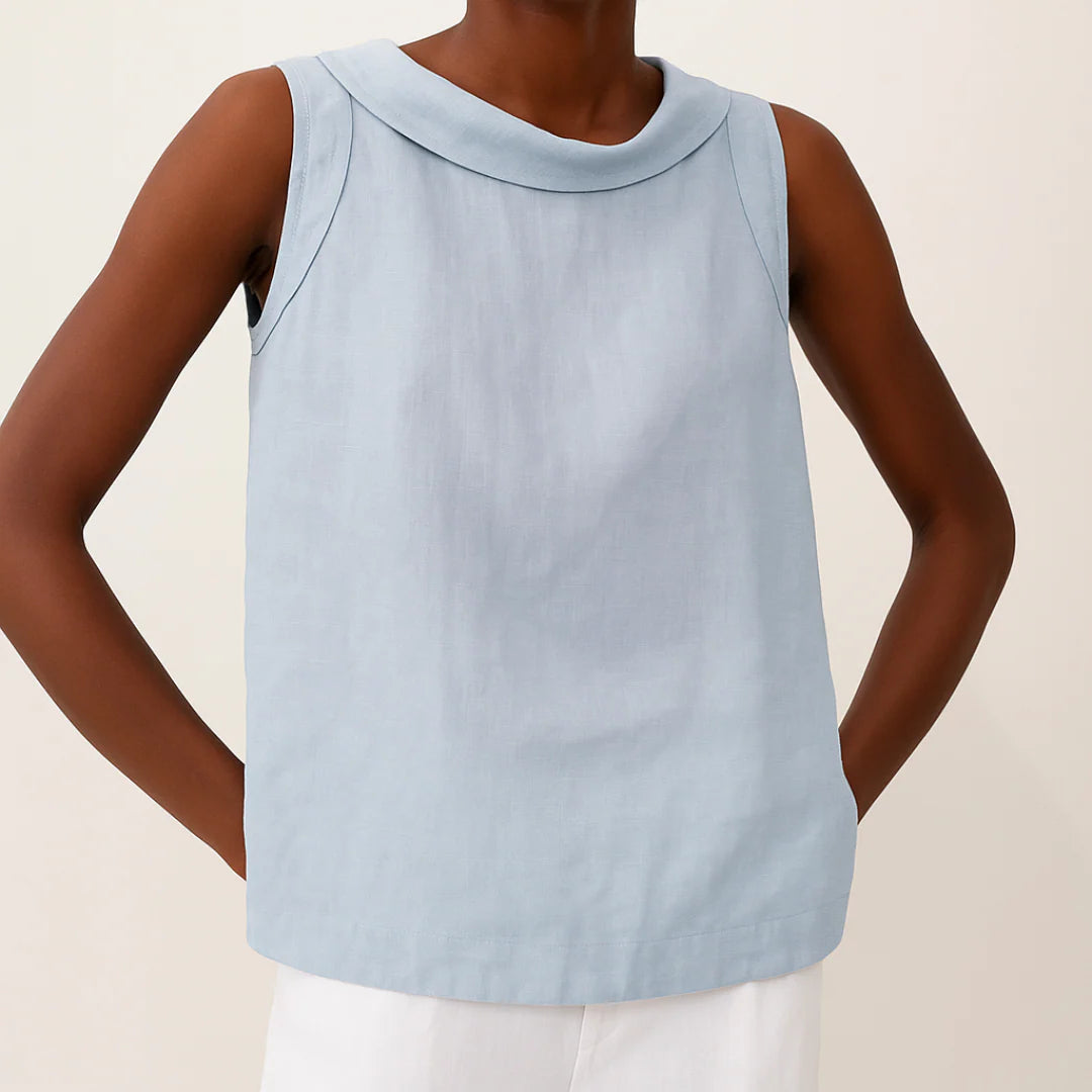 Blue Sleeveless Top Women